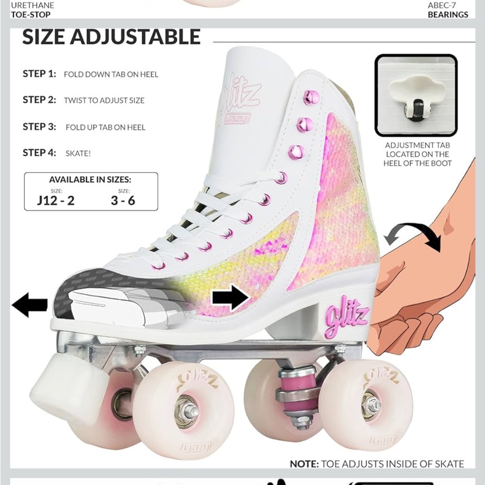Crazy Skates Glitz Roller Skates